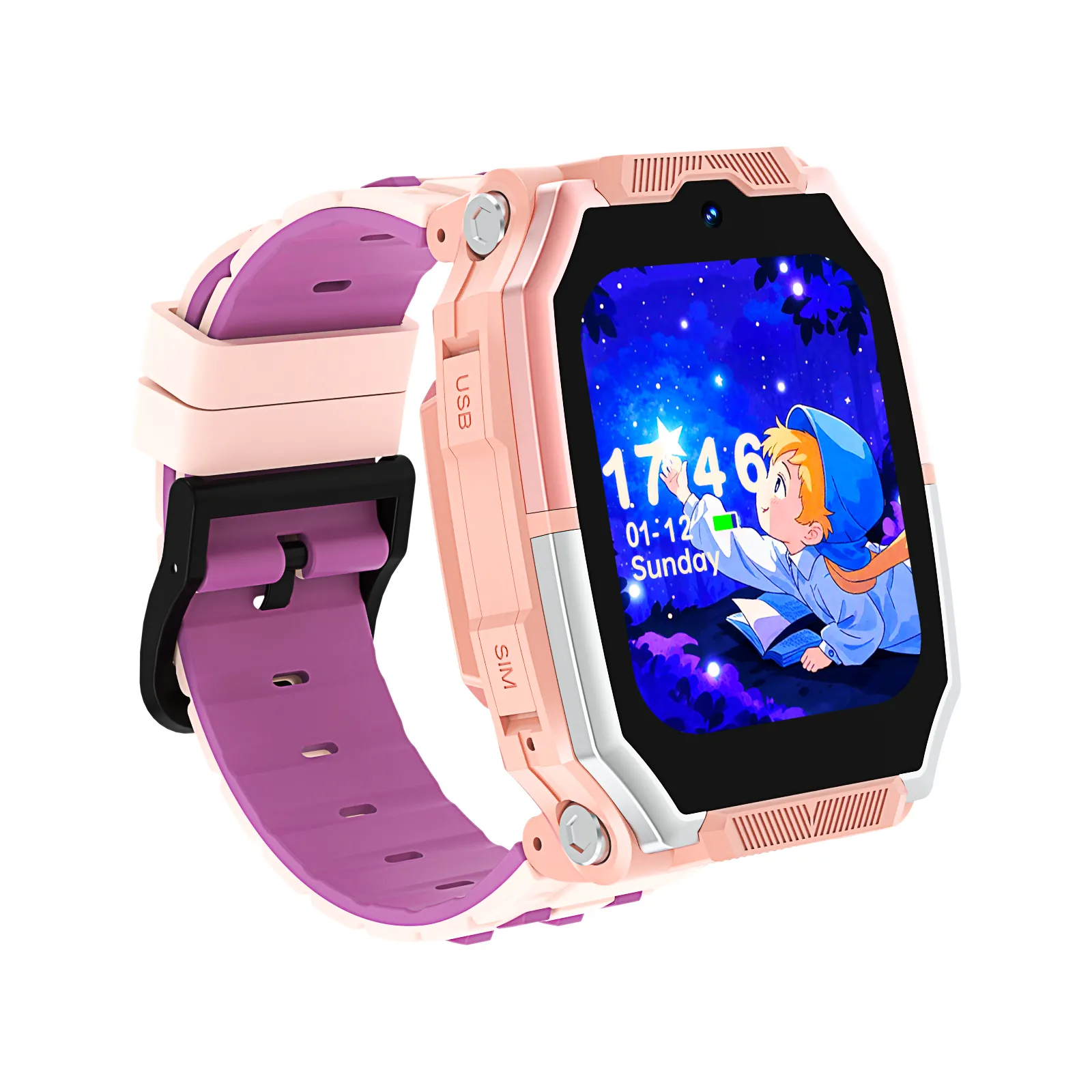 Ceas Smartwatch Copii iQuality Keedz 4G GPS - Roz