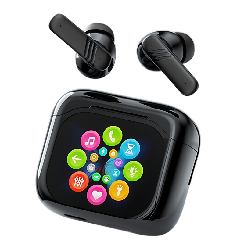 Casti Bluetooth Smart iQuality® LEXplay cu Ecran Inteligent, ANC, Negru