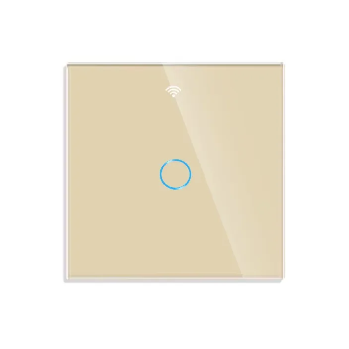 Intrerupator Smart Touch Wi-Fi iQuality, 1 Buton - Auriu
