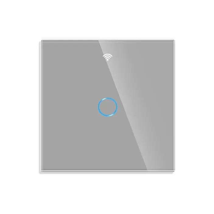 Intrerupator Smart Touch Wi-Fi iQuality, 1 Buton - Argintiu
