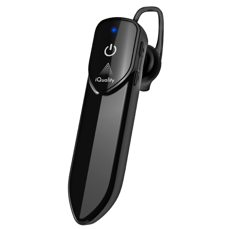 Casca Bluetooth Wireless Profesionala iQuality V19, 36h Autonomie, Handsfree, IPX3, Control Tactil, Activare Vocala, Negru