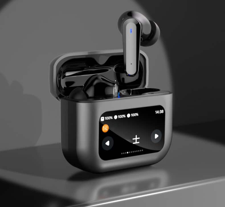 Casti Bluetooth Wireless iQuality® QuantumPlay cu Bluetooth 5.4, Active Noise Cancelling, display integrat, aplicație dedicată.