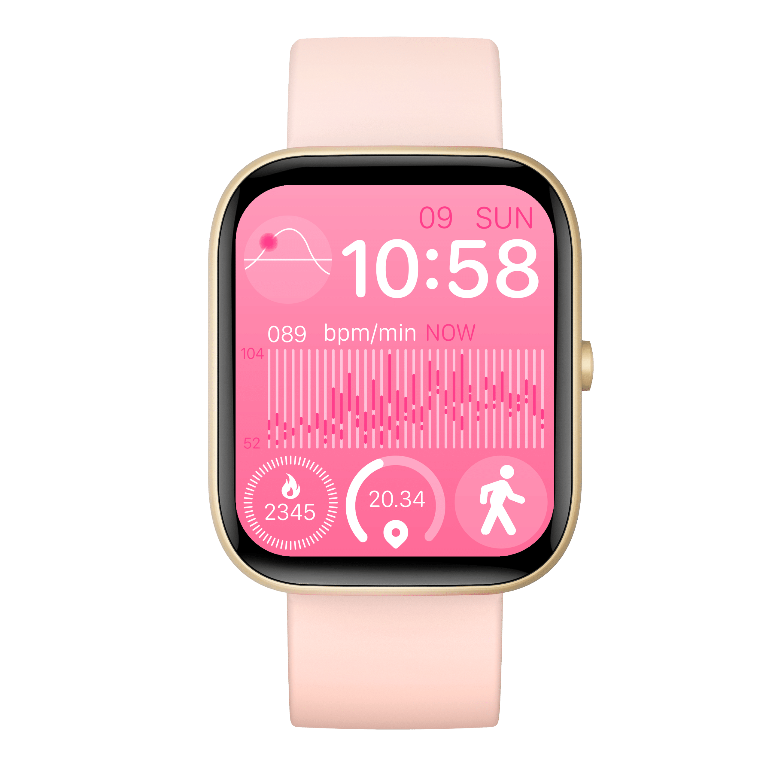 Ceas Smartwatch Chronova PRO Roz Sakura in romana, Telefon s