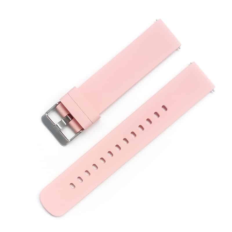 Curea Ceas Silicon iQuality®, latime 22mm, telescop Quick Release, Roz Sakura
