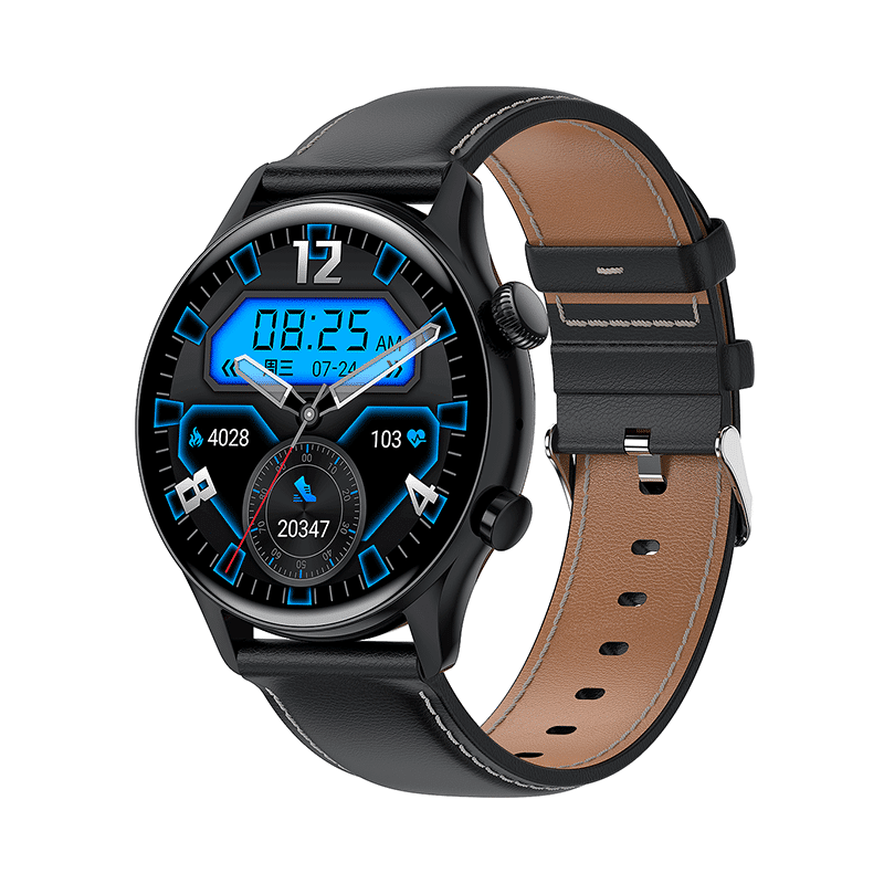 Curea iQuality® pentru ceas sau smartwatch din Piele de 22mm, culoare Negru