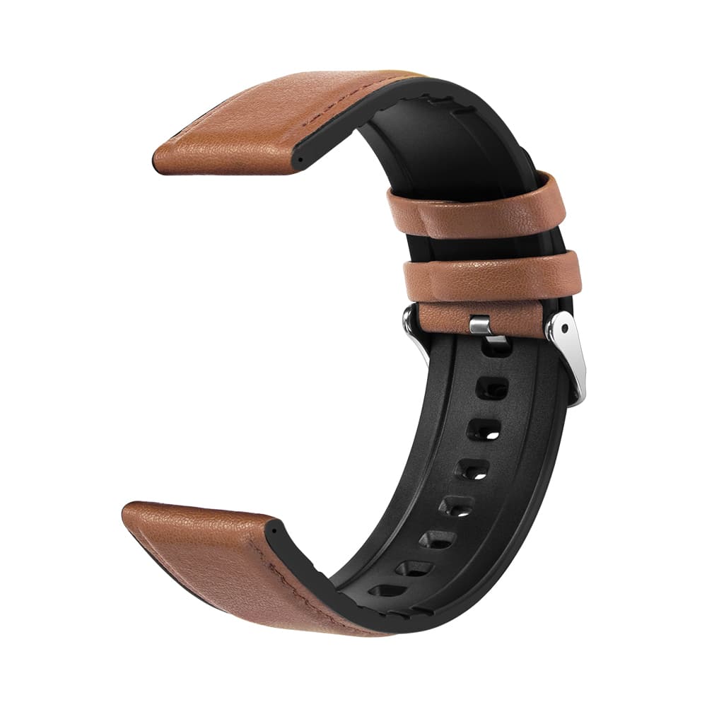 Curea Piele Ceas Smartwatch, telescop Quick-Release 18mm/20mm/22mm, culoare Maro.