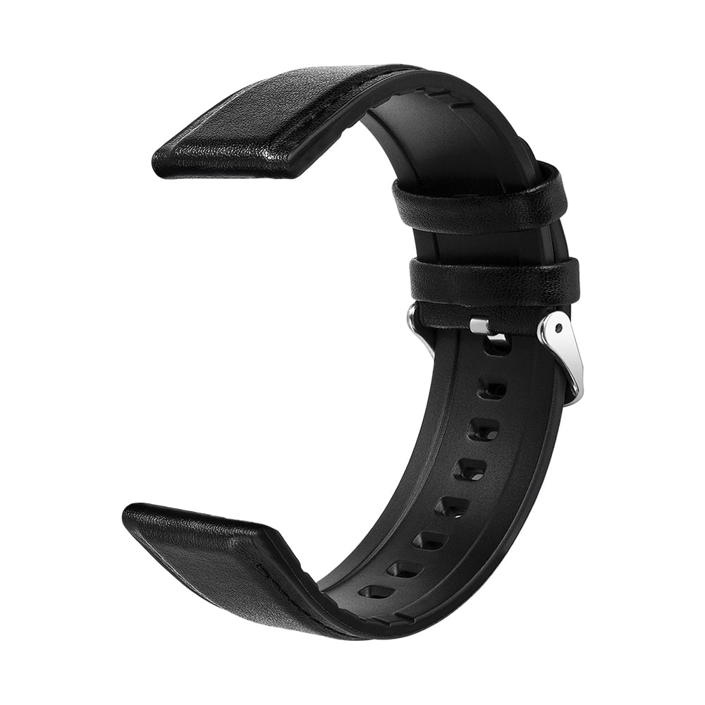 Curea Piele Ceas Smartwatch, telescop quick-release 18mm/20mm/22mm, culoare Negru.