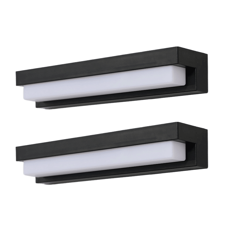 Pachet 2 x Lampa Solara Exterior Moderna cu LED pentru Perete, Gradină, cu Telecomandă, Autonomie 10 ore, Rezistentă la Apă.