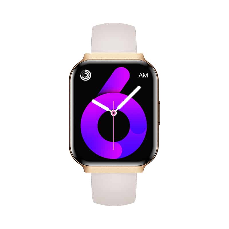 Smartwatch iQuality® sGlow PRO Golden Sakura in romana, Curea Cadou, Apelare si Contacte, Monitorizare Sanatate, Gasire Telefon, AOD, Notificari, Rezistent la Apa IP68