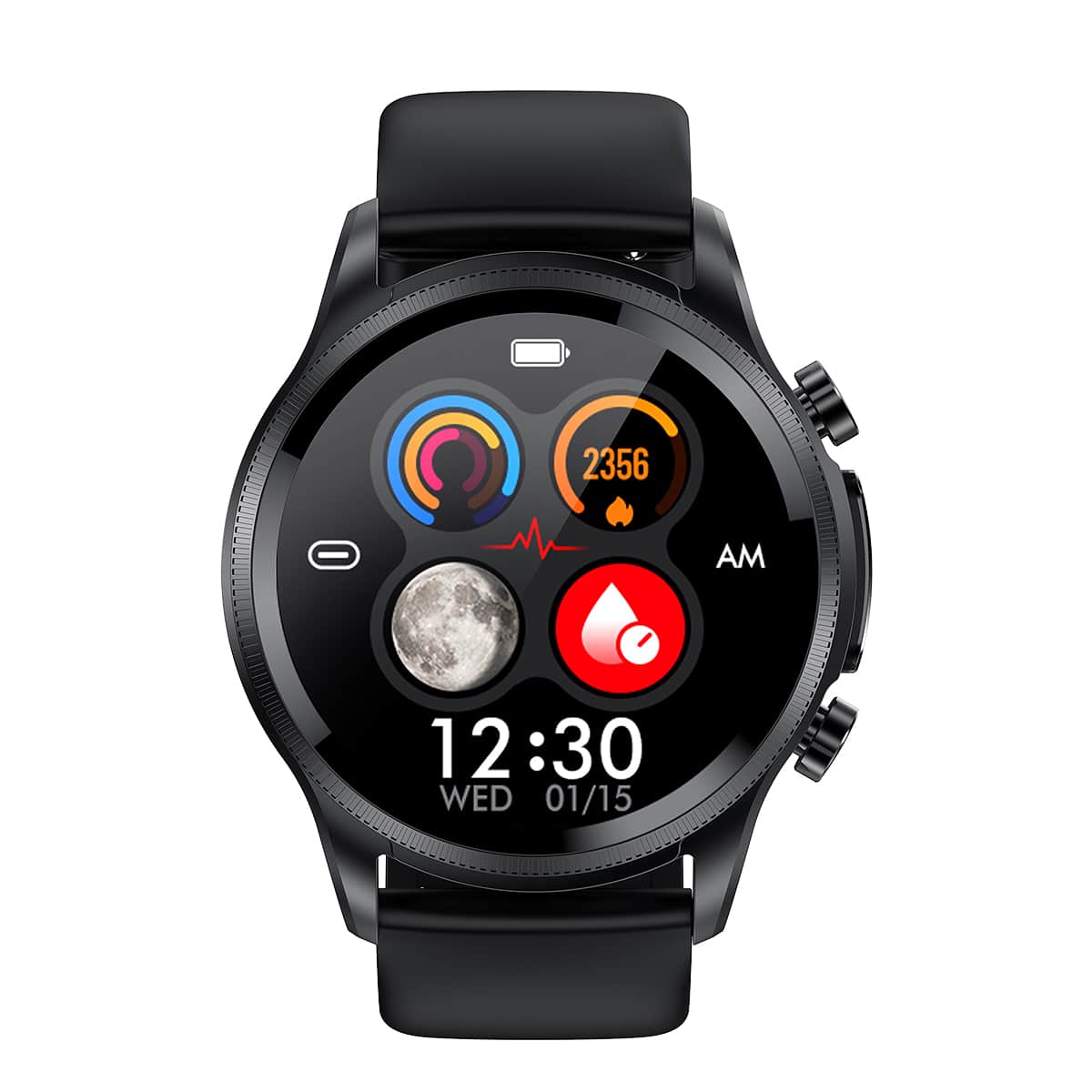 Smartwatch iQuality StarBurst EKG, Glucometru, Termometru, Tensiune 24h, Gasire Telefon, Notificari Mesaje & Apel, Puls, Rezistent la Apa IP68, Curea Cadou.