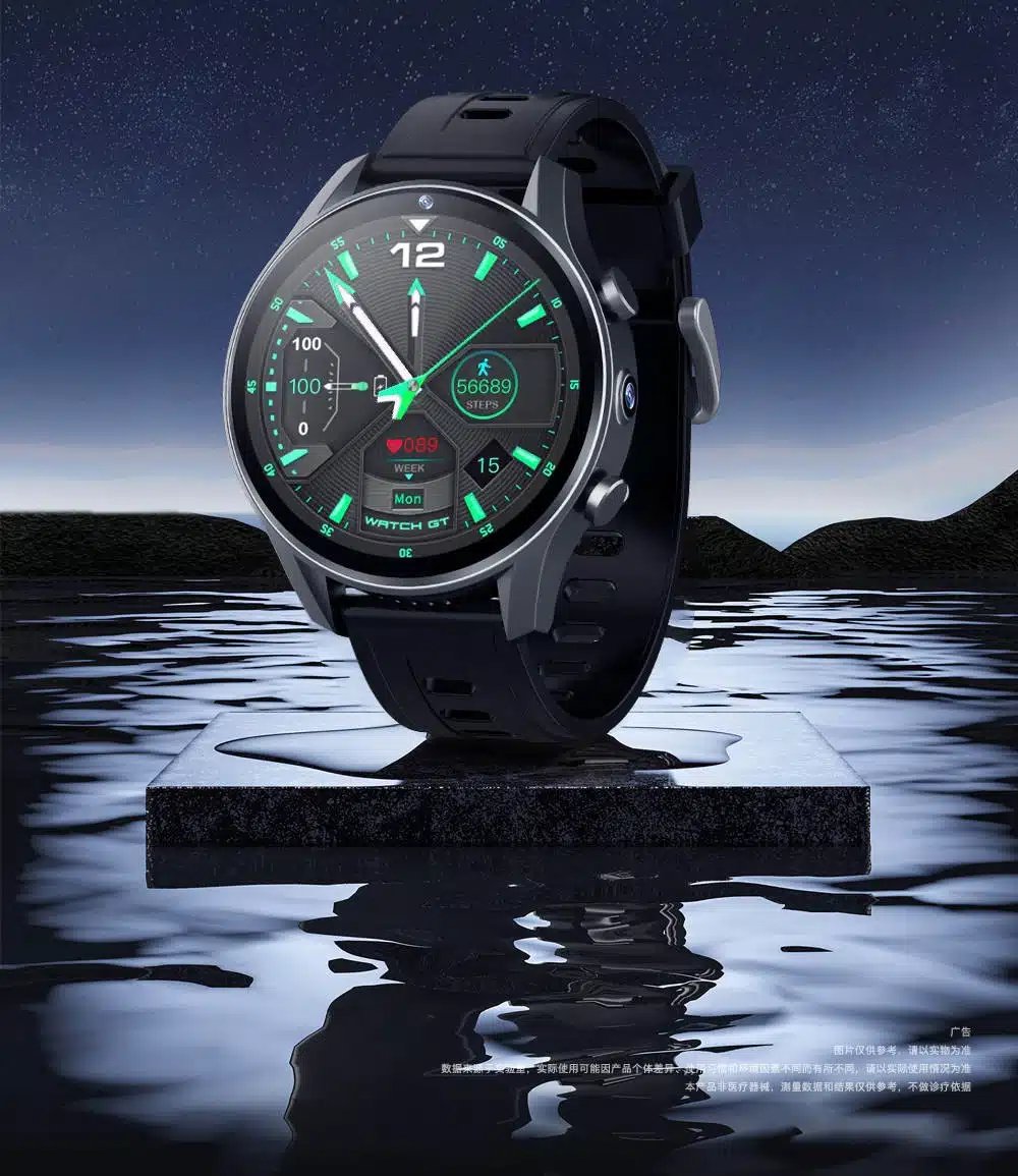 O imagine a unui smartwatch apelare așezat deasupra unui corp de apă.