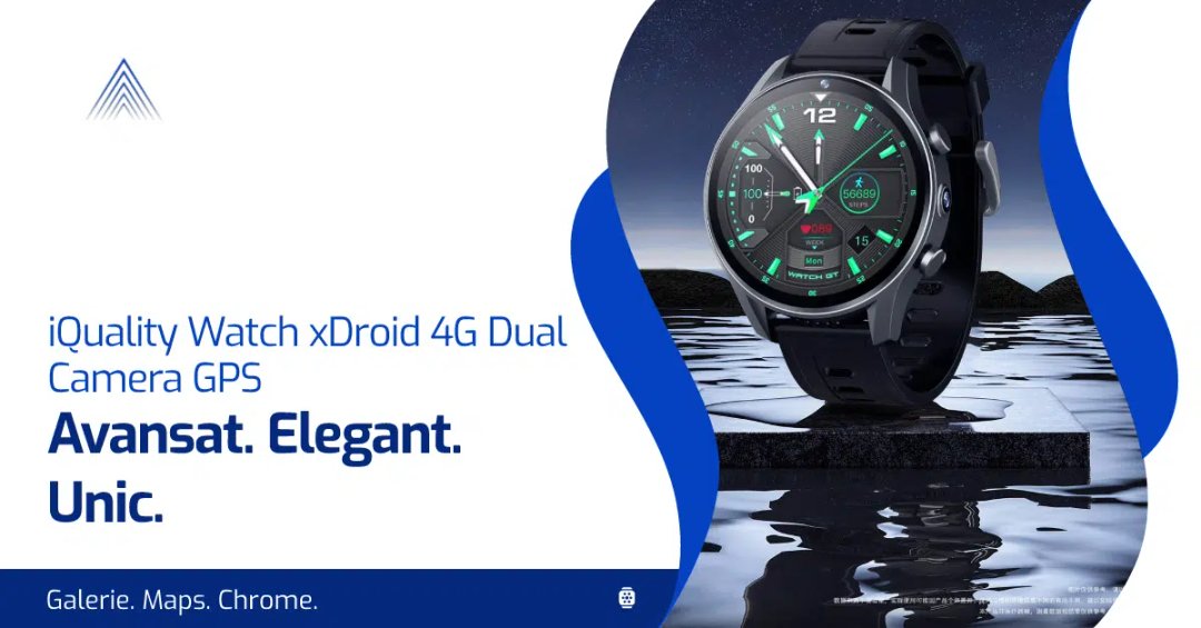 smartwatch in romana, smartwatch cu sim, smartwatch cu camera, smartwatch monitorizare sanatate, smartwatch cu cartela sim , smartwatch gps, ceas cu telefon, smartwatch cu aplicatii, smartwatch android Ceas inteligent cu cameră duală și funcții GPS afișate pe un fundal de cer de noapte cu suprafață reflectorizantă a apei, evidențiind designul său elegant și opțiunile de conectivitate.