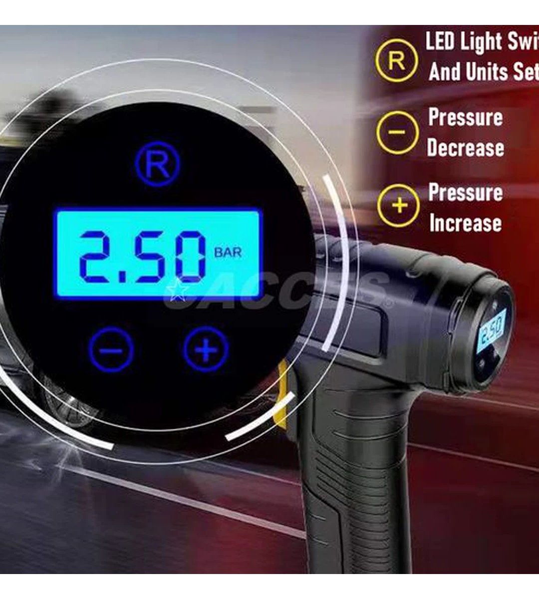 Compresor Auto Portabil iQuality cu Afisaj Digital
