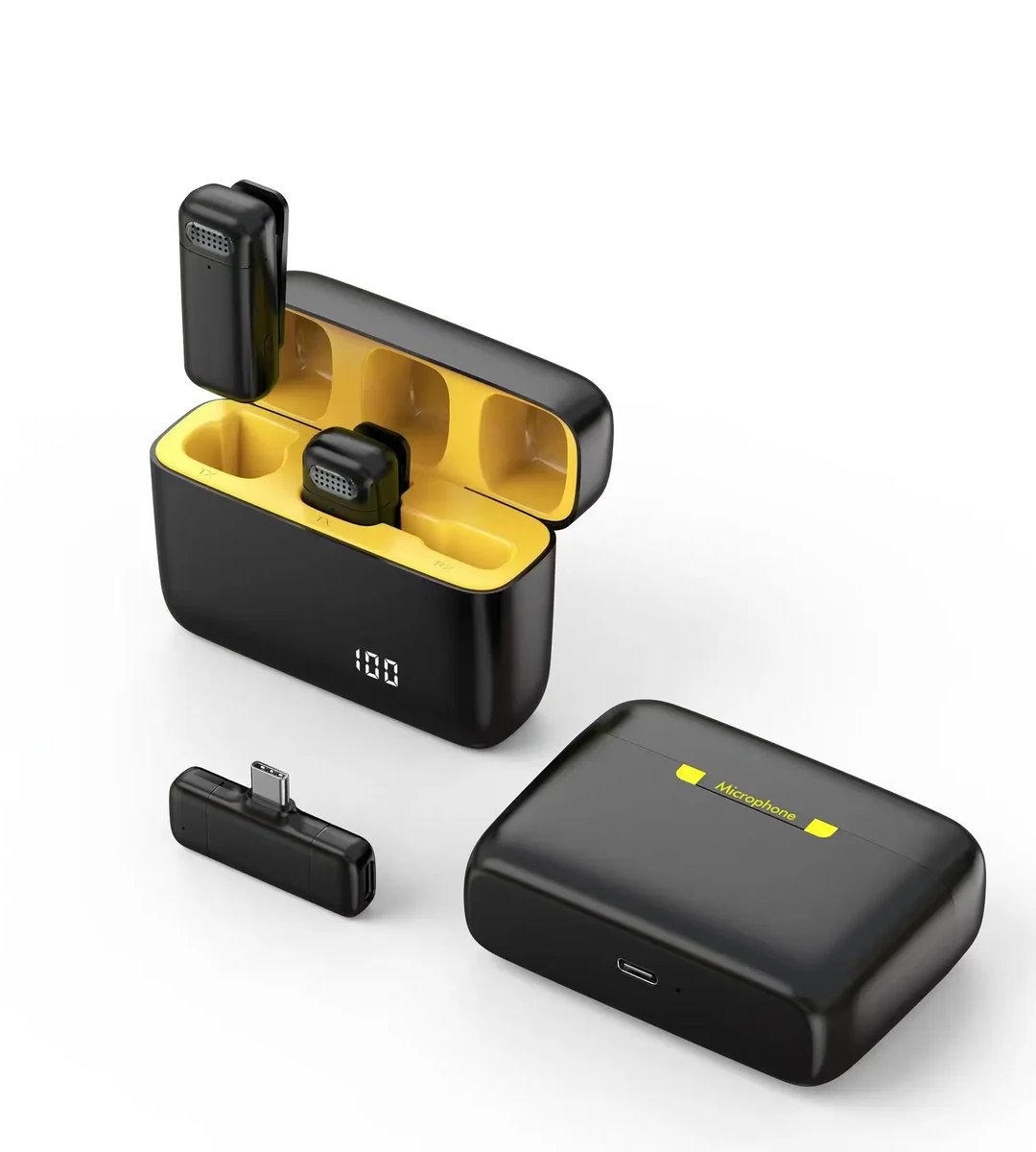 Microfon Wireless iQuality Lavaliera Dubla cu ENC